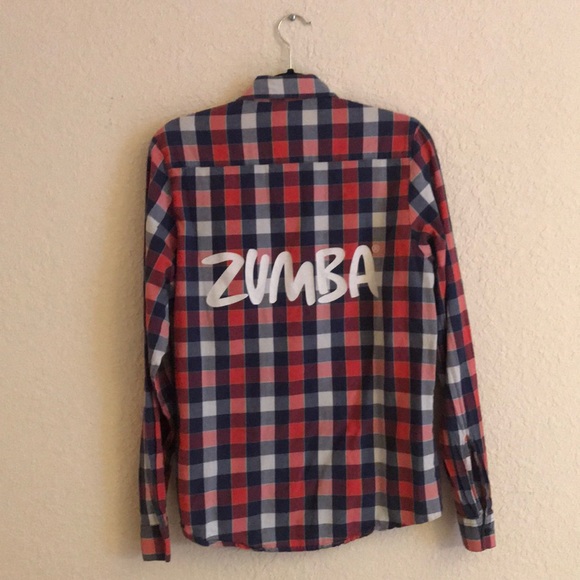 Navy Plaid Flannel Button Down 